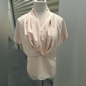 Michelle Stuart Soft Pink Draped Blouse